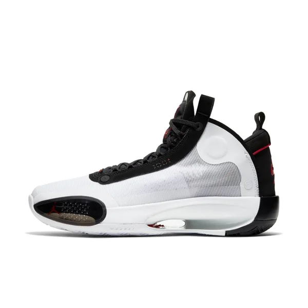 Jordan 34 White/Red/Black Men's Basketball Shoes, Size: 12