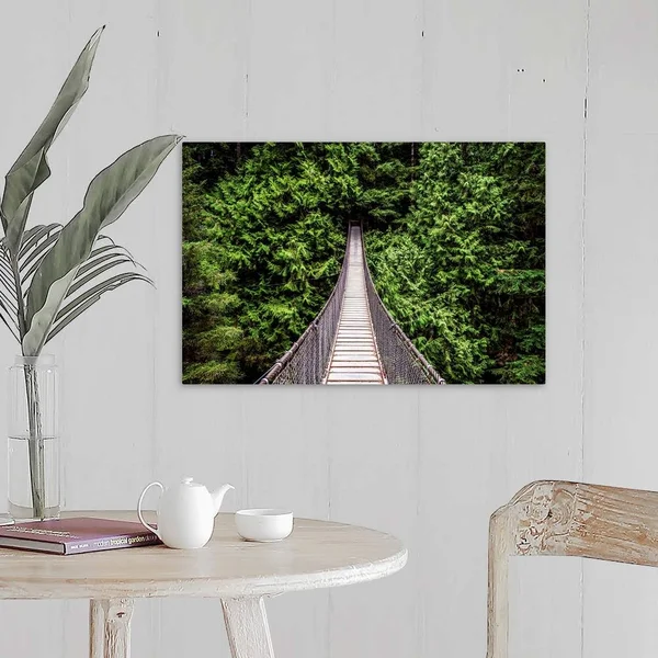 Capilano Suspension Bridge, North Vancouver, British Columbia, Canada, Canvas Wall Art, 24x16, Great Big Canvas