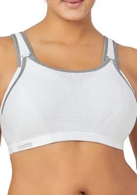 Women's Glamorise Elite Adjustable Underwire Sports Bra, Size 34G - White