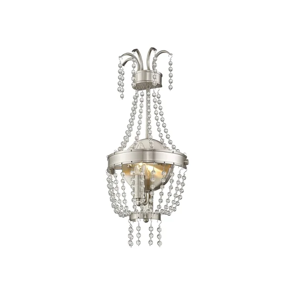 Livex Lighting 51872-91 Valentina 1 Light Wall Sconce, Brushed Nickel