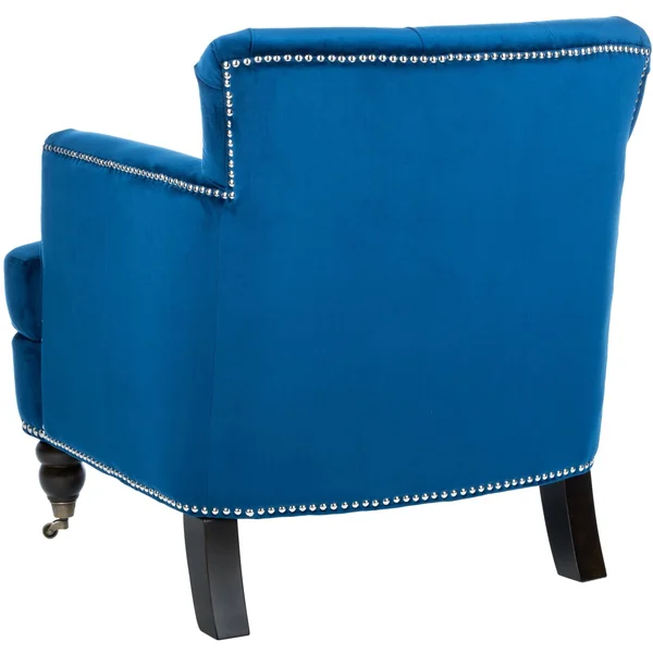 Safavieh Colin Tufted Club Chair - Navy, Espresso
