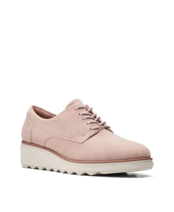 Clarks Women's Collection Sharon Noel Shoes - Matte Pink Suede