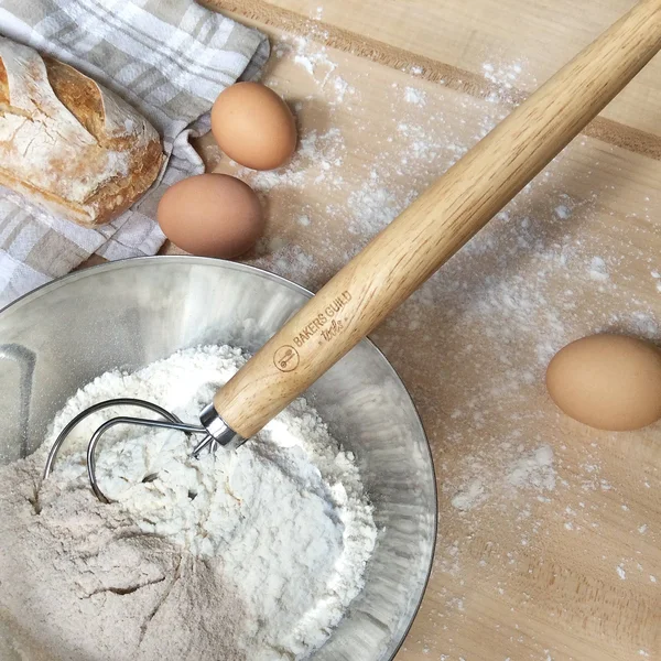 Bakers Guild Tools Danish Stainless Steel Dough Whisk - Large
