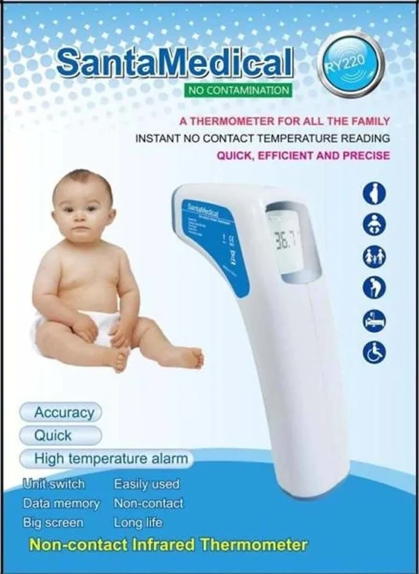Professional Clinical Large LCD Non-Contact Infrared Thermometer Forehead