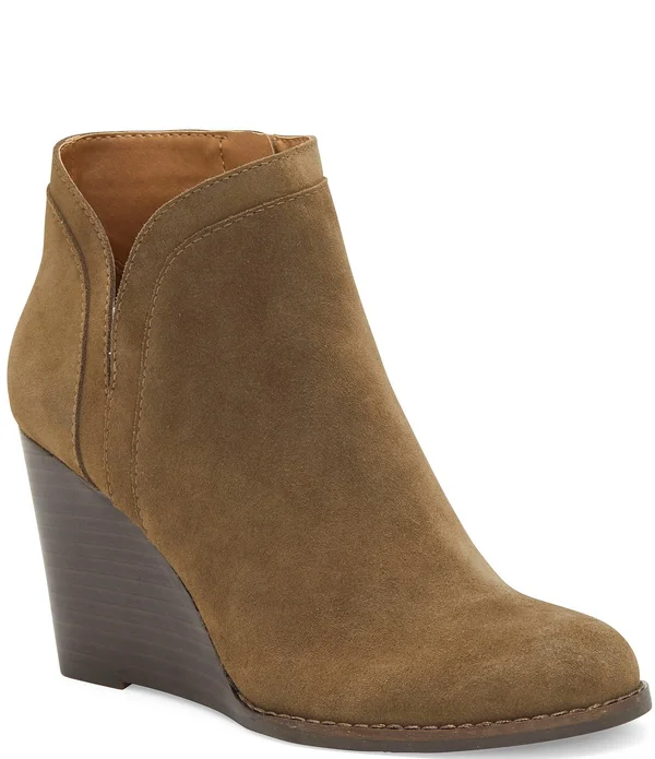Women's Lucky Brand Yimina Wedge Bootie, Size 6.5 M - Green