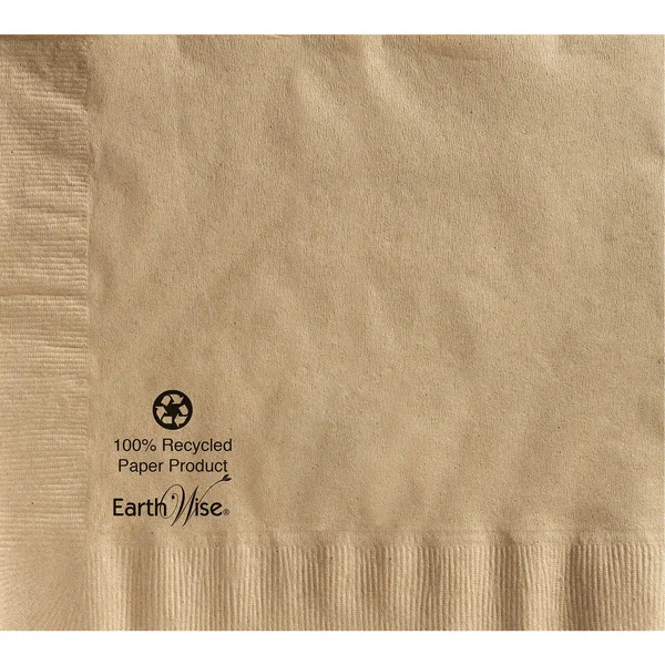 Napkin Dinner Kraft 17x17 2 Ply 1/4 Fold 100 % Recycled Earth Wise, Price/Case