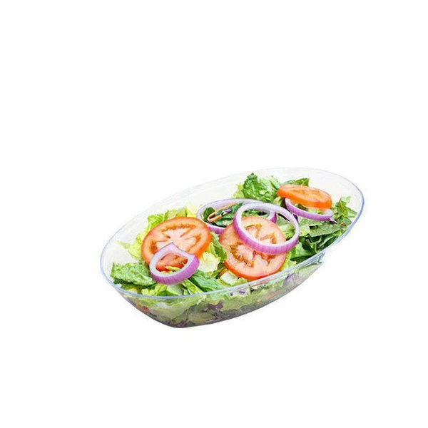 24 Bowls - 2 qt. Clear Oval Plastic Serving Bowls