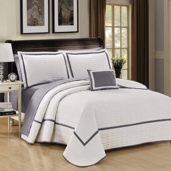 Chic Home Mesa 8 Piece Queen Quilt Set - Navy