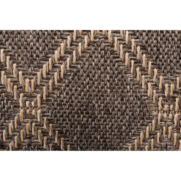 Central Oriental 1701PU70.106P 6 ft. 7 in. x 9 ft. 6 in. Cocoa Bay Diamond Rug Brown