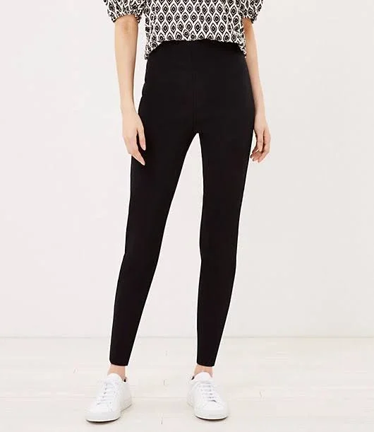 Loft Side Zip Skinny Pants Size 4 Black Women's