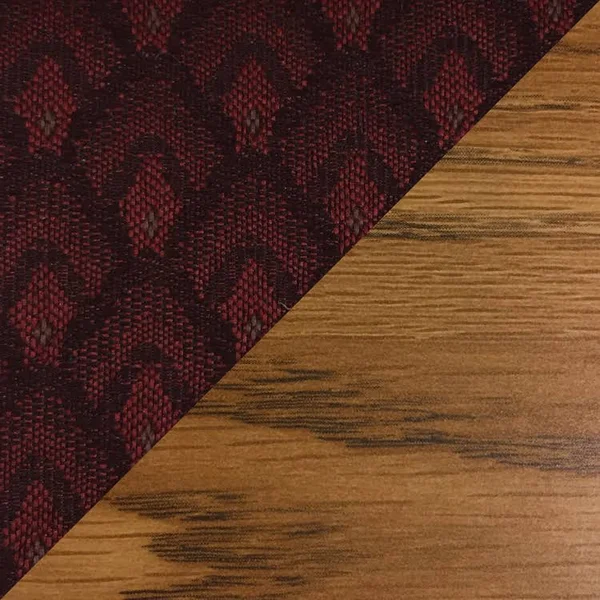 Wooden Mallet DW2-3 Valley 3-Seat Sofa - Medium Oak/Cabernet Burgundy