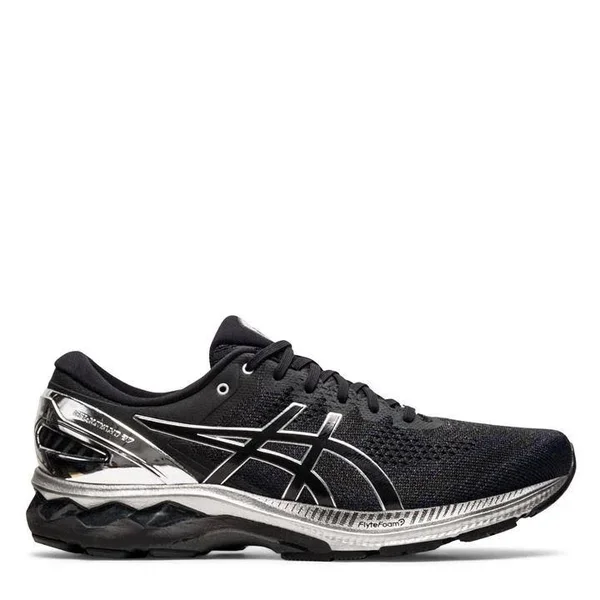 Asics Gel Kayano 27 Platinum Running Shoes Mens, Size 9, Black/Silver