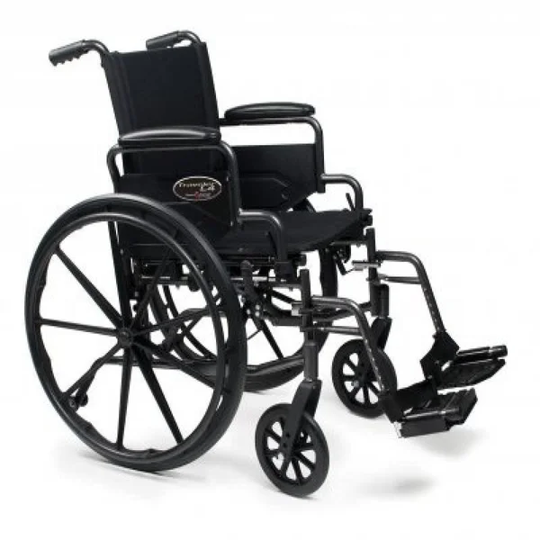 Everest & Jennings Traveler L4 - 20x22 x 16x22 Wheelchair, Flip Back Desk Arm, Elevating Legrest