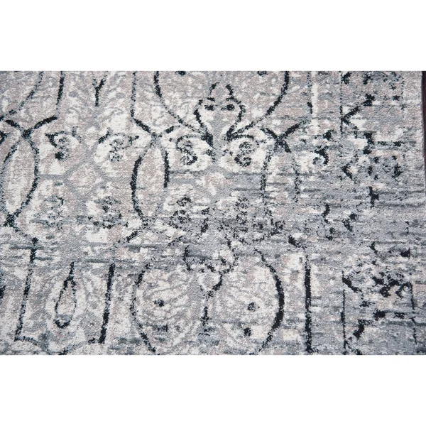5&3x22x7&6x22 Swagger Blue Scroll Work Area Rug Taupe - Alora Decor
