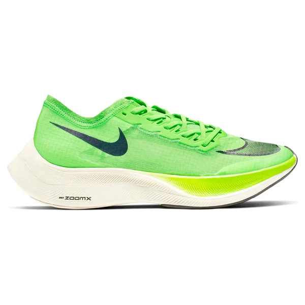 Nike Mens ZoomX Vaporfly Next% Racing Flats - Electric Green/Black/Guava Ice - Size 9.0