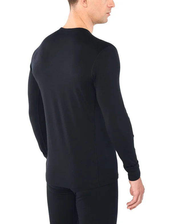 Icebreaker Men's 200 Oasis LS Crewe Single Line Ski Black M