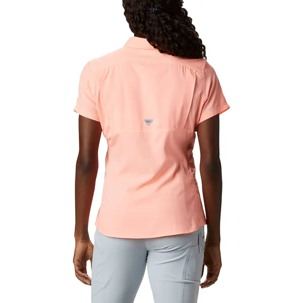 Columbia Sportswear Women's Lo Drag Short Sleeve Fishing Shirt Tiki Pink, Large - Women's Outdoor Short-Sleeve Tops at Academy S