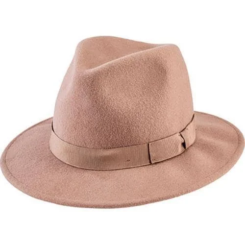Women's San Diego Hat Company Fedora with Bow Wfh8039, Size: One size, Beige