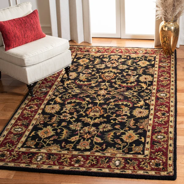 Safavieh Heritage HG953A Area Rug - Black/Red, Size: 4& x 6&