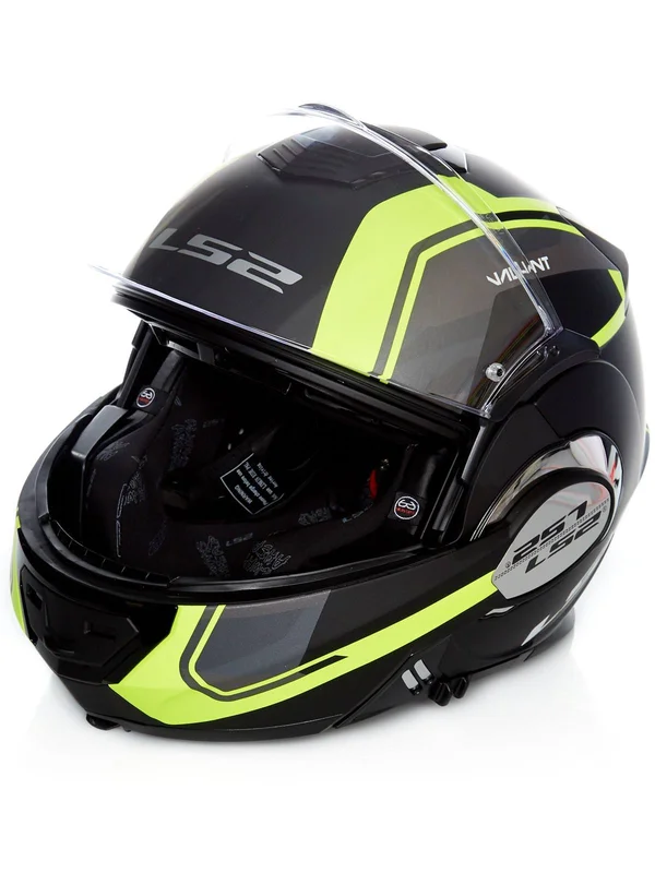 LS2 FF399 Valiant Line Helmet Black Yellow 2XL