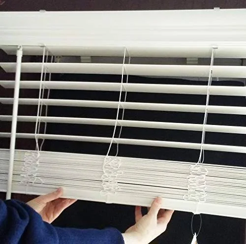 2 inch Cordless Faux Wood Blind 68.5 inch W x 60 inch H, Inside Mount