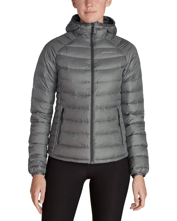 Eddie Bauer Women's Downlight Down Hooded Jacket - Gray - Xs