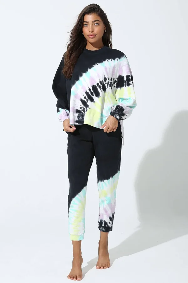 Electric & Rose Neil Sweatshirt - Onyx/Lavender/Glow - Xs Multicolour
