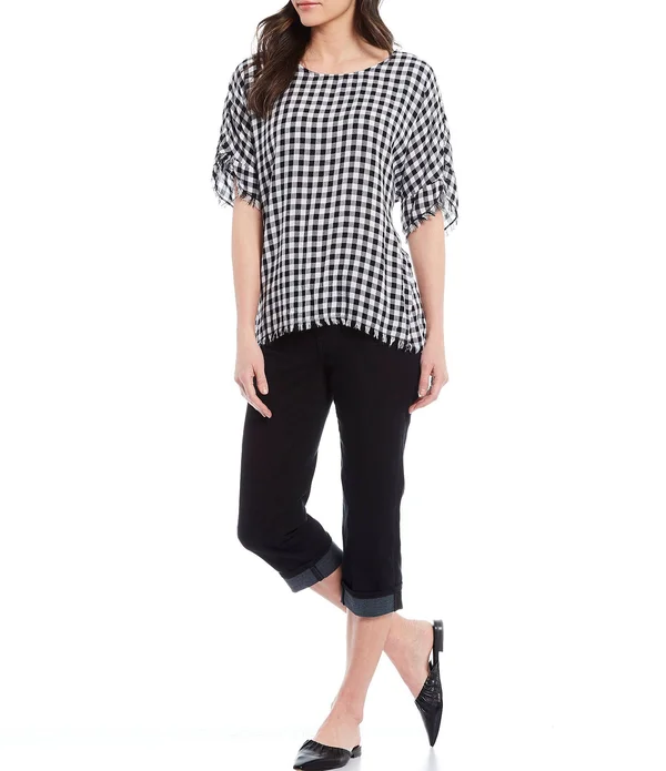 Nydj Marilyn Cuffed Crop Cool Embrace Denim Jeans, Womens, 4, Deleon