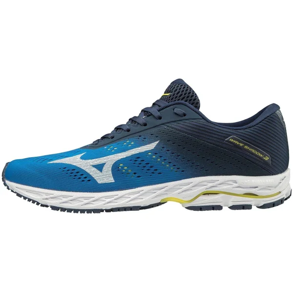 Mizuno - Men's Wave Shadow 3 Running Shoe - Campanula-White, Size 9