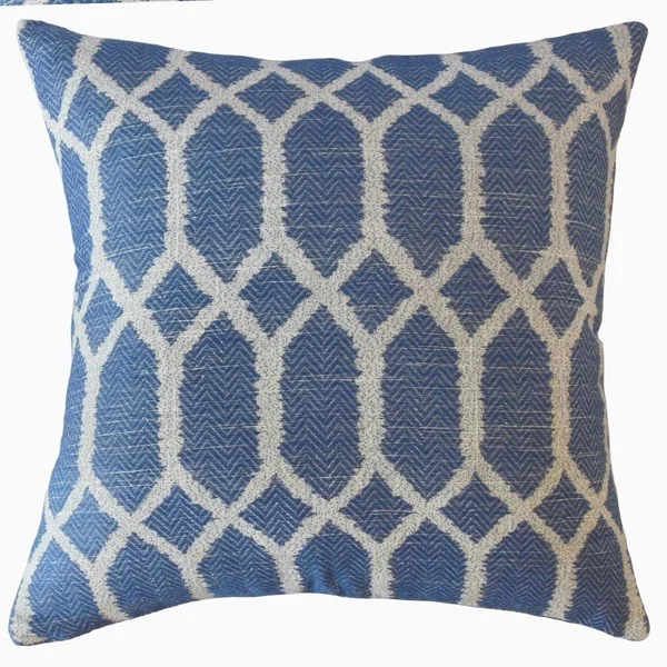 The Pillow Collection Qadr Geometric Decorative Throw Pillow Blue 24 x 24