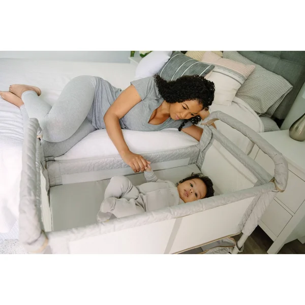Arm&s Reach Clear-Vue Co-Sleeper With Deep Basket In Grey