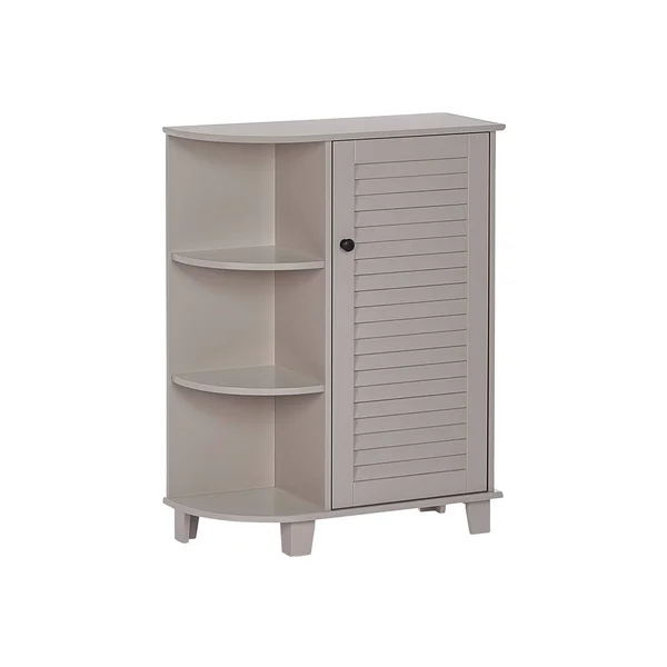 RiverRidge Ellsworth Floor Cabinet with Side Shelves - Taupe