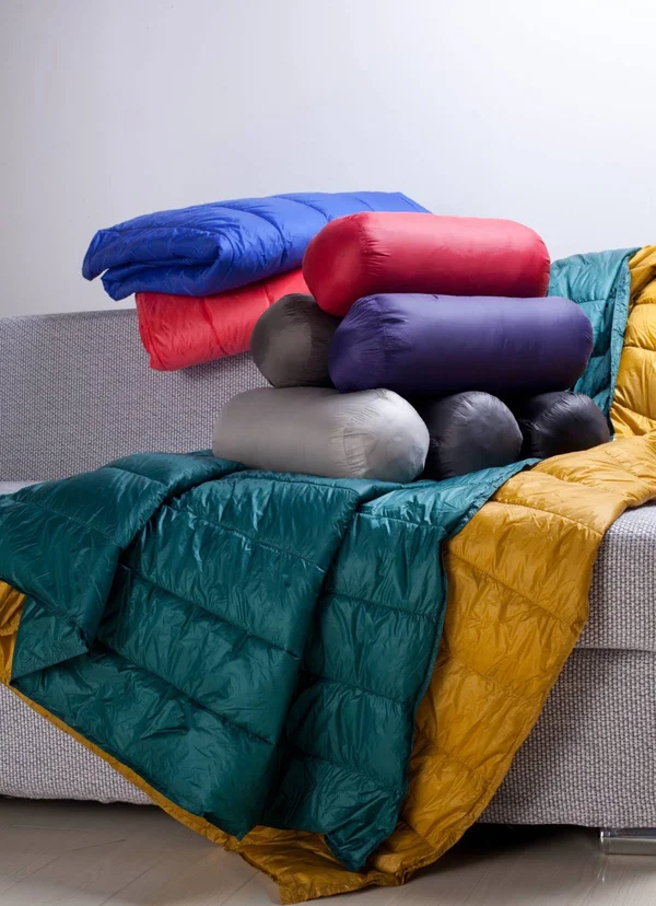 Puff Ultra Light Indoor, Outdoor Throw with Compact Travel Bag Gold