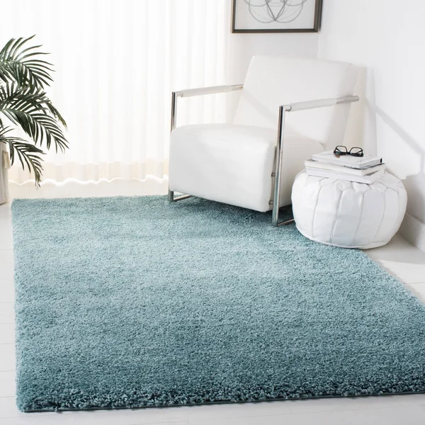 Safavieh Royal Shag RYG115J 5&3x22 x 7&6x22 Aqua Area Rug
