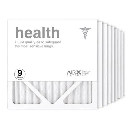 AIRx Filters 12x12x1 Air Filter MERV 13 Pleated HVAC AC Furnace Air Filter, Health 9-Pack Made in The USA