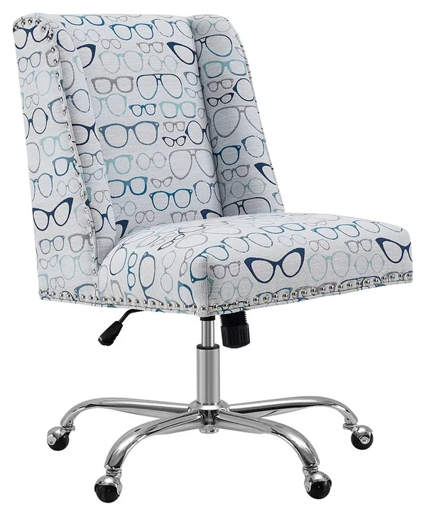 Dobby Glasses Office Chair - White by Ashley HomeStore