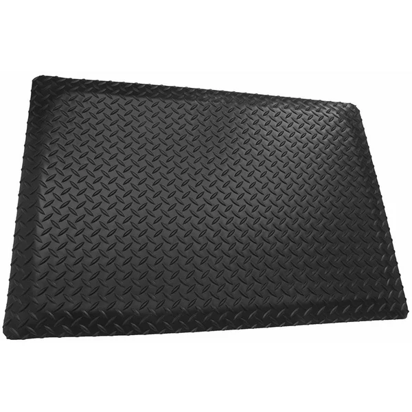 Rhino Anti-Fatigue Mats Black 2 ft. x 2 ft. x 9/16 in. Diamond Plate Anti-Fatigue Mat DTT24BX2