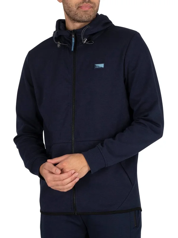 Jack & Jones Mens&s Air Zip Hoodie - Navy Blazer, AIR-ZIPHOOD, Size: L