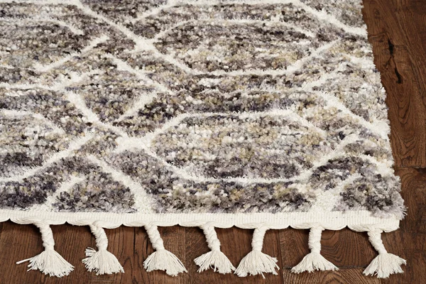 Kas Bungalow 2301 Grey Metro Area Rug 5&3x22 7&7x22