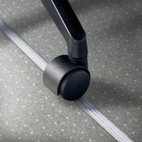 Aleco 120227 Office Chair Mat for Carpet - 45x22W x 53x22L with 25x22 x 12x22 Lip - Straight Edge
