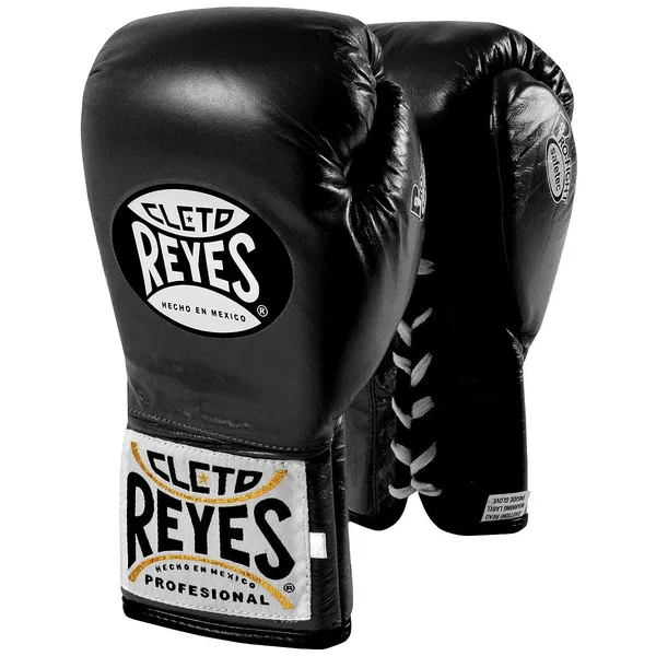 Cleto Reyes Safetec Professional Fight Gloves, Black, 10 oz