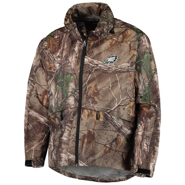 Men's Dunbrooke Realtree Camo Philadelphia Eagles Circle Sportsman Waterproof Packable Full-Zip Jacket Size: Medium
