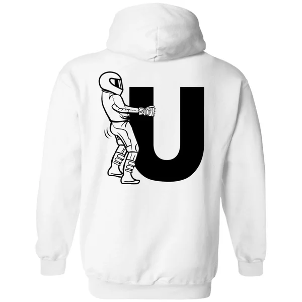 F-U Motorcyclist Hoodie (Back Design) Blue 5XL - Moto Loot