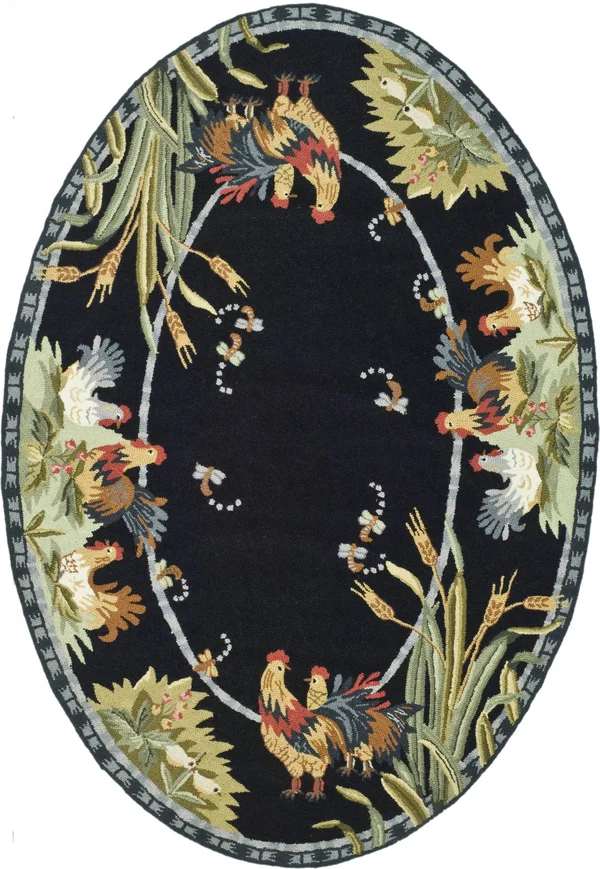 Safavieh Chelsea HK56B 3&9x22 x 5&9x22 Black Area Rug