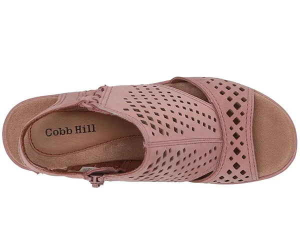 Women's Rockport COB Hill Janna Wedge Sandal - Size 6.5 W - Pink