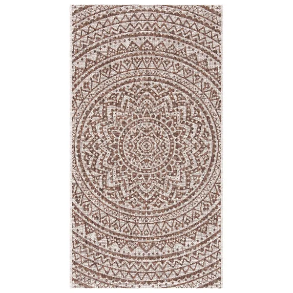 Safavieh Courtyard Collection CY8734-37112 Indoor/ Outdoor Runner - 2& 3x22 x 10&, Light Grey/Aqua