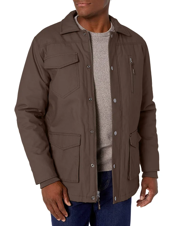Wrangler Men's Barn Coat - Dark Brown, Medium