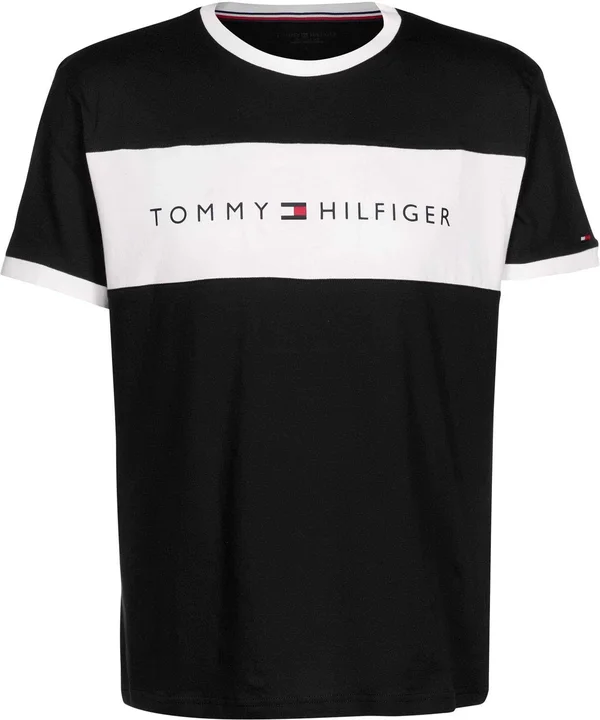 Tommy Hilfiger Logo Flag T Shirt Black