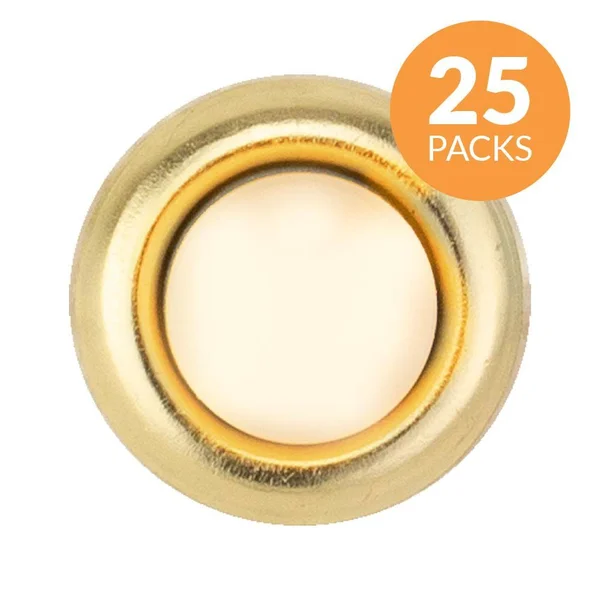 Newhouse Hardware FMBL-25 Lighted Doorbell Button - 25-Pack, Brass