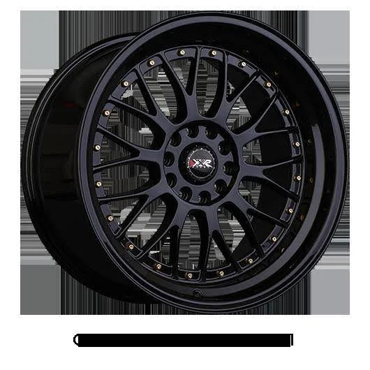 XXR 521 17x7 4x100/4x114.3 38et Black, Gold Rivets Wheel
